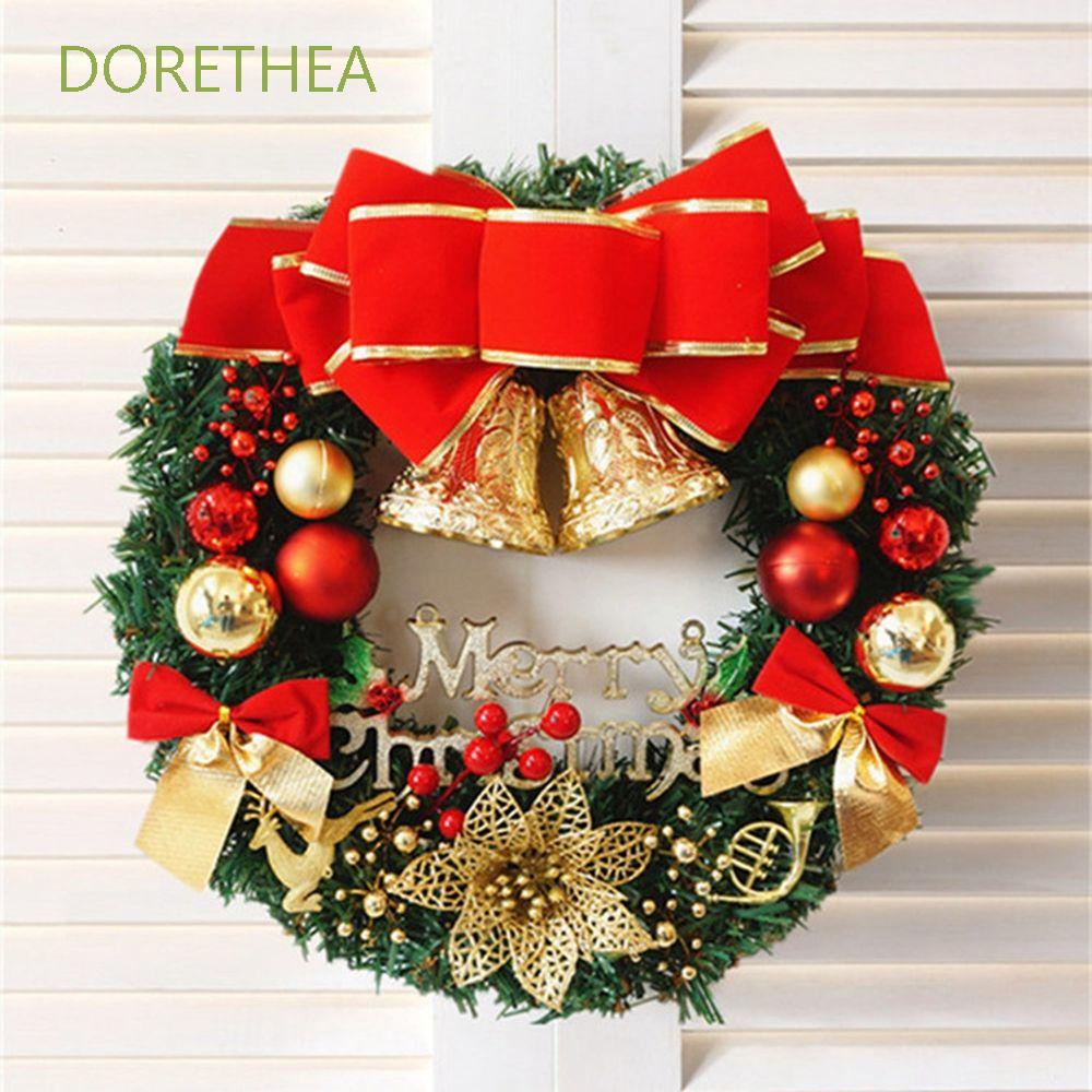 Doretha Pinheiro Artificial 30 Cm Porta Pendurado Rattan Guirlanda De Natal Decoração De Casa Com Arco