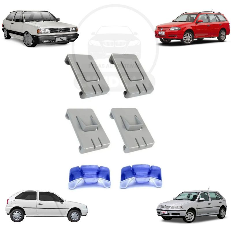 Kit Calço Trilho Deslize Banco Vw Gol Bola G2 G3 G4 G5 G6 Parati Bola G3 G4 Saveiro Bola G3 G4