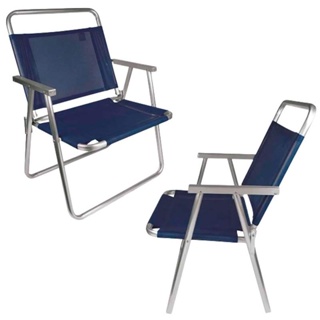 Cadeira de Praia e Piscina Oversize 140 KG Alumínio Alta Kit Com 2 Peças MOR em Oferta na Shopee