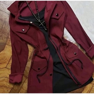 Parka Sobretudo em Bengaline Jaqueta Feminina em Oferta na Shopee