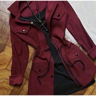 Parka Sobretudo em Bengaline Jaqueta Feminina