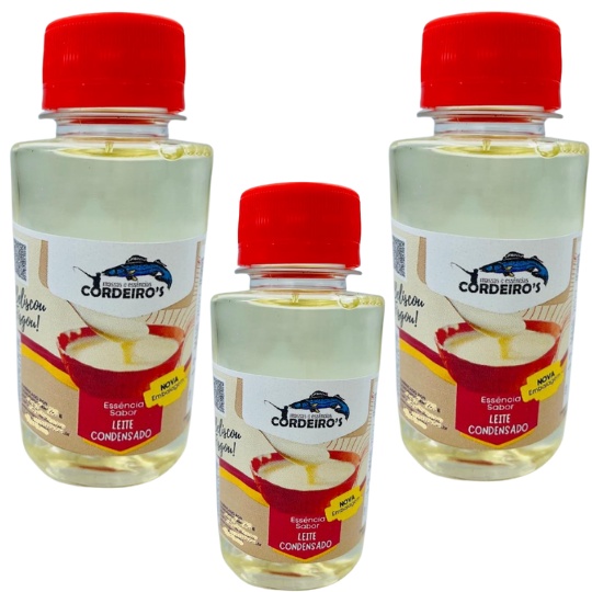 Kit 3 Atrativo Essencia Pesca Para Massas Leite Condensado Tambaqui Pacu Carpa