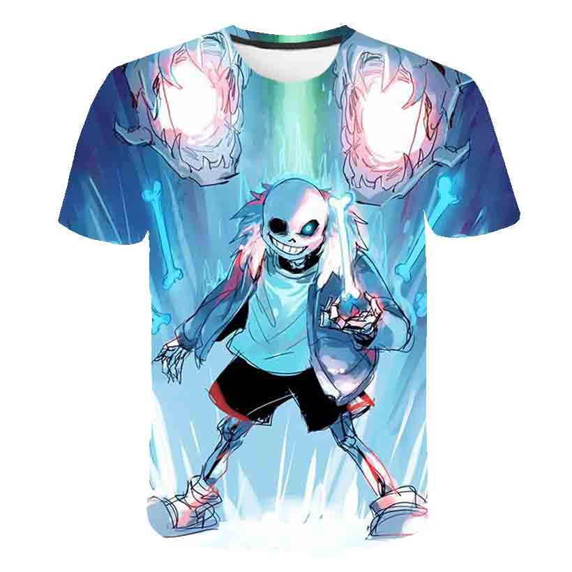 casual fashion popular3d printed undertale t kids boys sans frisk chara summer anime t-shirt short sleeve cute girl clothing cartoon teashirt | Shopee Brasil