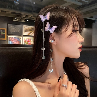 Coreano Borboleta Fada Romântico Temperamento Borla Clipe Lateral Design De Moda Grampo De Cabelo Super Fada Acessórios Para O Cabelo