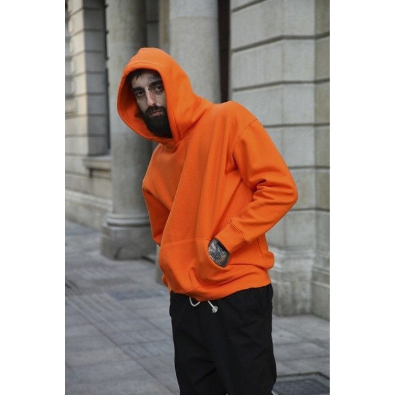 moletom laranja liso