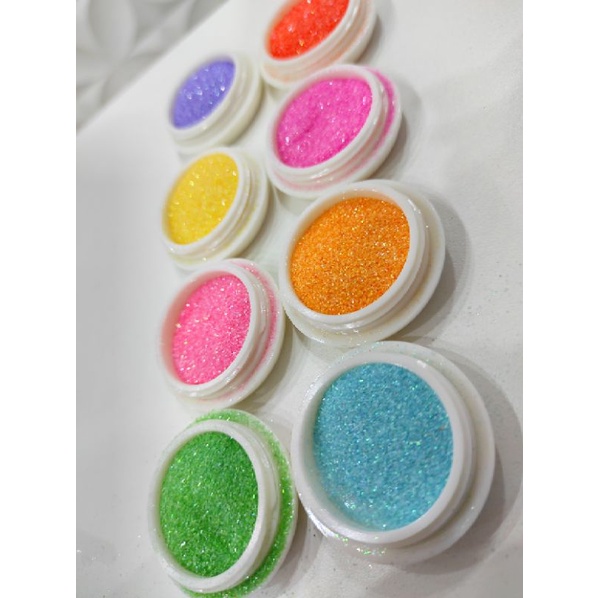 gliter candy açúcar fino colorido para decoração de unhas