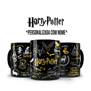 Caneca Harry Potter Clássica com Nome Personalizado em Oferta na Shopee