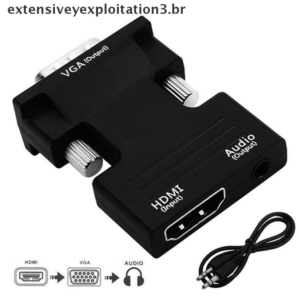 Conversor Hdmi Fêmea Para Vga Macho Com Áudio 1080p Saída De Sinal. em Oferta na Shopee
