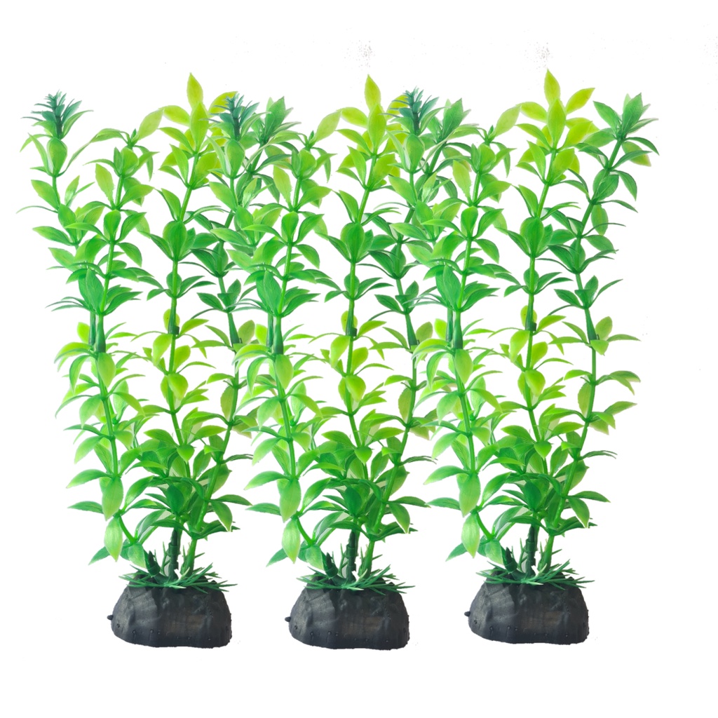 Plantas Artificiais Verde Aquário Decoração Kit 3 un 17cm em Oferta na Shopee