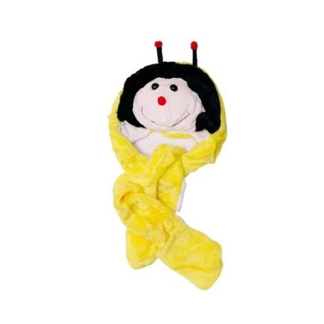 Touca Gorro Cachecol  Pelúcia Bichinhos Orelhão Inverno Quentinho Crianças Inverno