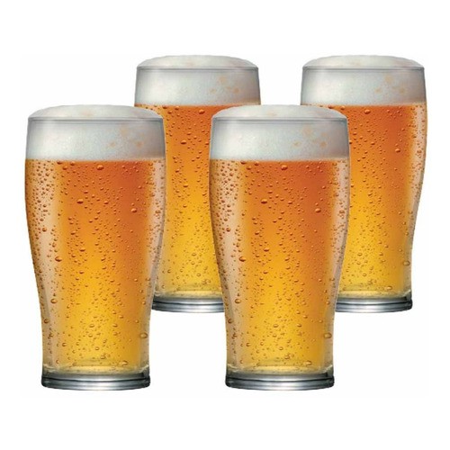 Jogo de Copos de Vidro Pint para Cerveja 590ml, 4 pcs - Ruvolo em Oferta na Shopee