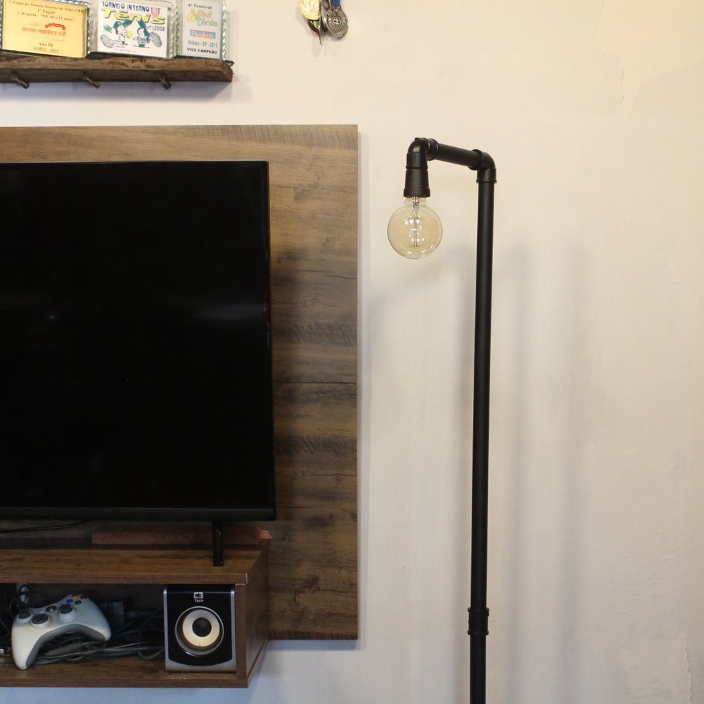 Luminária De Chão Abajur de Piso Leitura Retrô Vintage Industrial