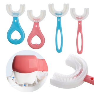 Escova De Dentes Para Bebês Crianças 360 Graus Em Forma De U De Silicone Limpeza Oral
