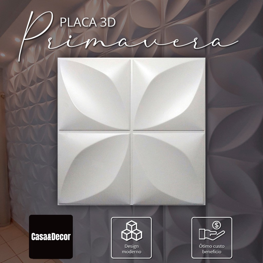 Kit 15 Placas 3D Revestimento de Parede | Shopee Brasil