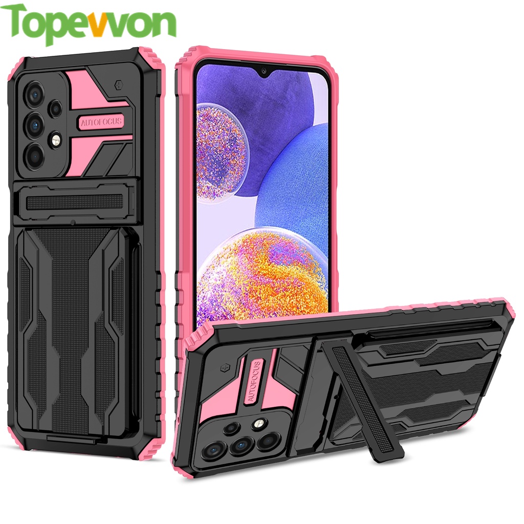 Para Samsung Galaxy A13 A22 A23 A33 A53 A73 5G Poder Caso De Telefone , Luxo Armadura De Grau Militar Duro Bumper Slot Cartão Tampa Kickstand