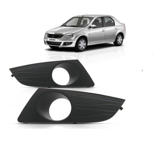 Par Moldura Grade Milha Furo Logan 2010 2011 2012 2013 Cinza em Oferta na Shopee