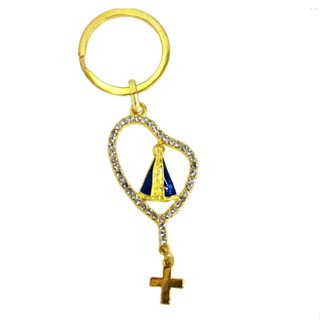 Chaveiro De Nossa Senhora Aparecida Com Strass terço. em Oferta na Shopee