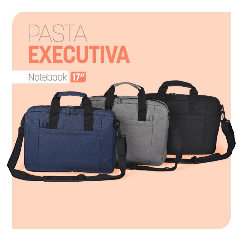 Pasta tipo Bolsa de mão transversal Executiva para Notebook ideal no Trabalho Faculdade Escola Masculina Feminina.