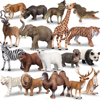 (Spot) Boneco De Ação De Animais Selvagens/Simulação/Tigre/Leão/Guepardo/Lobo Em PVC