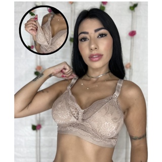 Sutiã Amamentação Com Renda Sem Bojo - Alça Reforçada Sutiã Gestante Feminino Luna em Oferta na Shopee