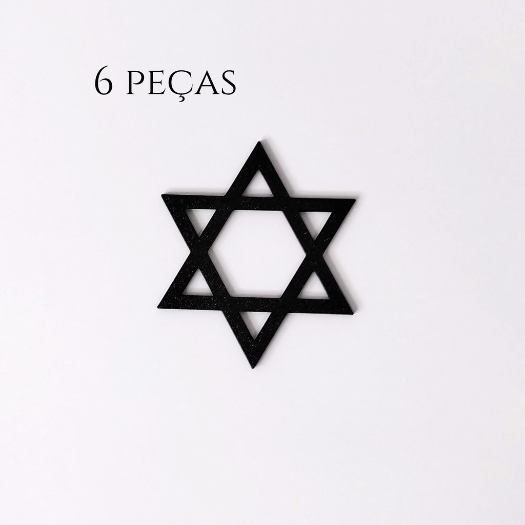 6 Argolas Para Guardanapo Estrela De Davi