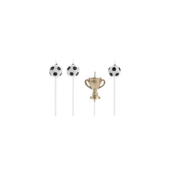 Vela Taça de Futebol Dourada - 04 unidades - Silver Festas