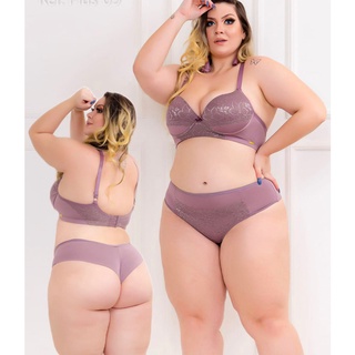 Conjunto De Lingerie Luxo Plus Size ( SUTIÃ E CALCINHA FIO DUPLO)
