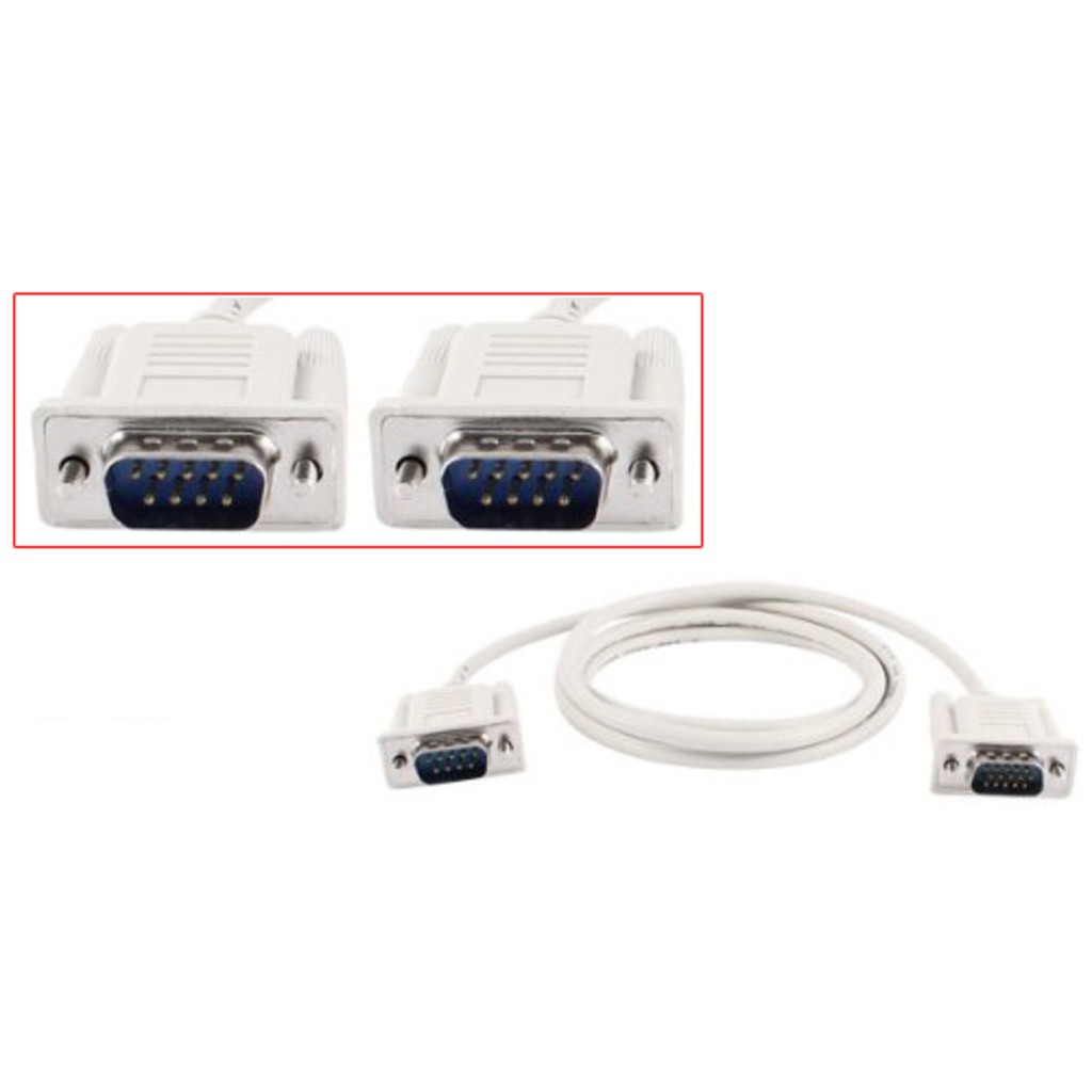 Cabo Adaptador Serial 9 Pinos Macho X Macho Rs232 Db9 1,5m TX RX RS-232 Modelo 232