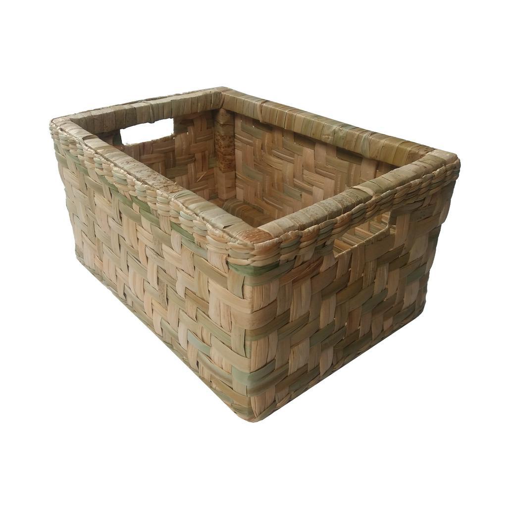 Caixa para Sapatos Cesto Caixote Fibra Taboa Natural 40x30x15