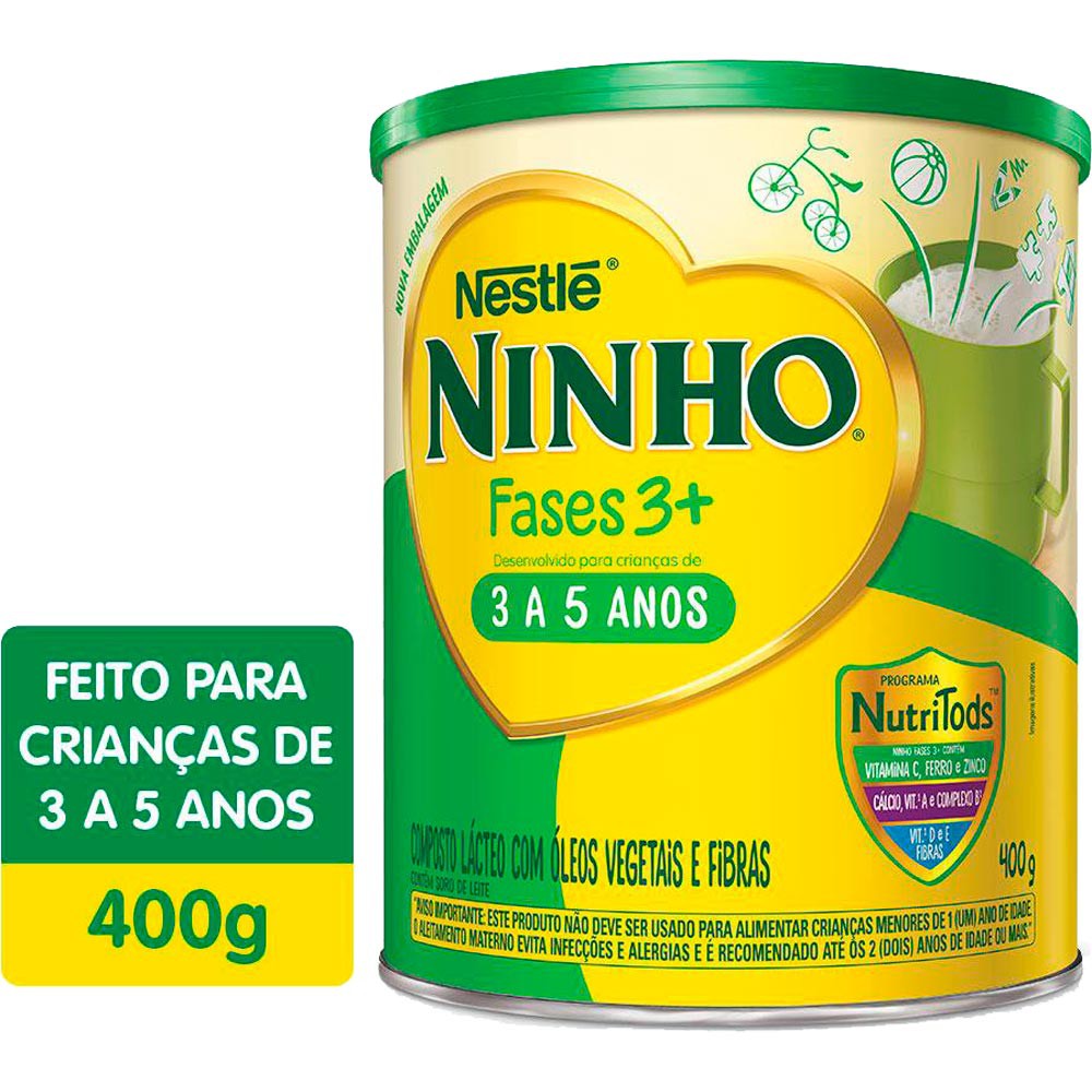 Leite em Pó Ninho Fases 3+ Nestlé 400g