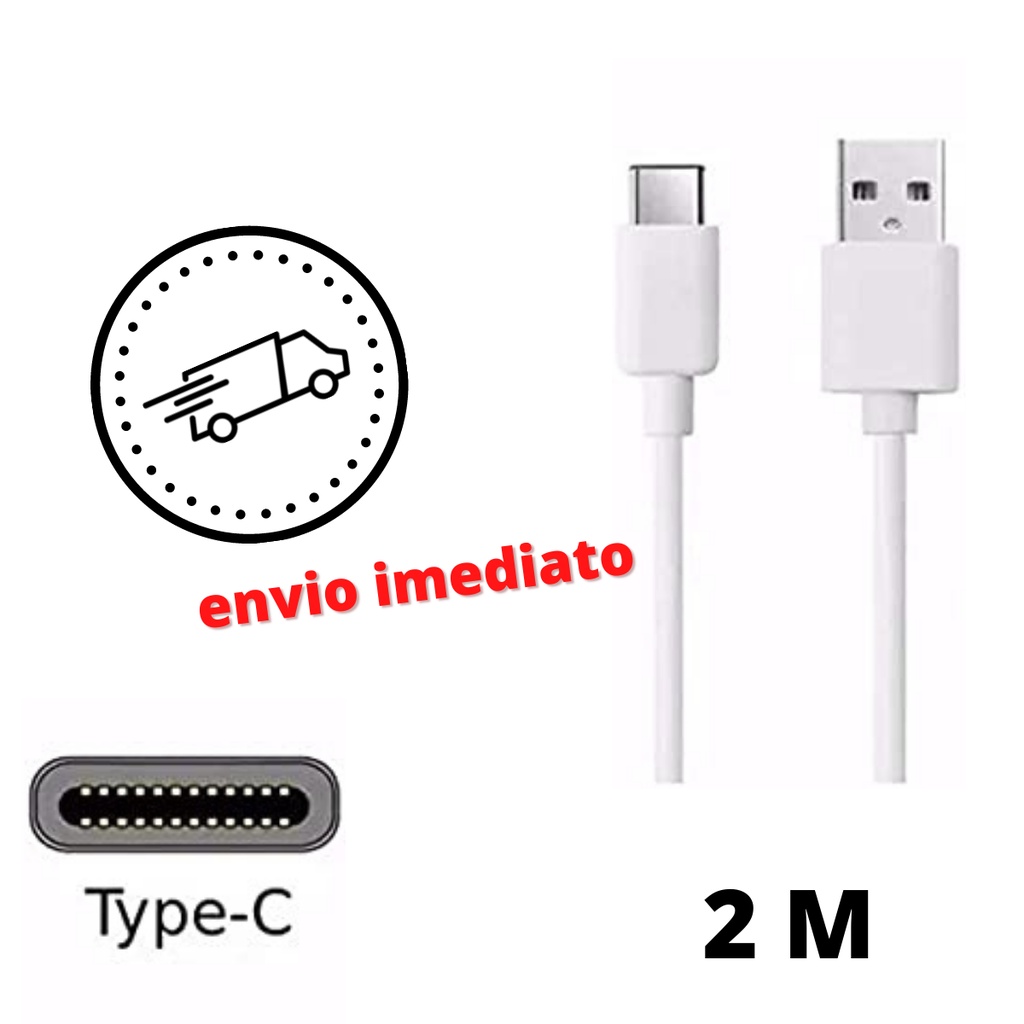 Kit c/2 Cabos Carregador Compatível c/ Moto Z Z2, Z2 Play, Z3 Play, Z4 Z4 Play One, X4 X5 c/ 2mts