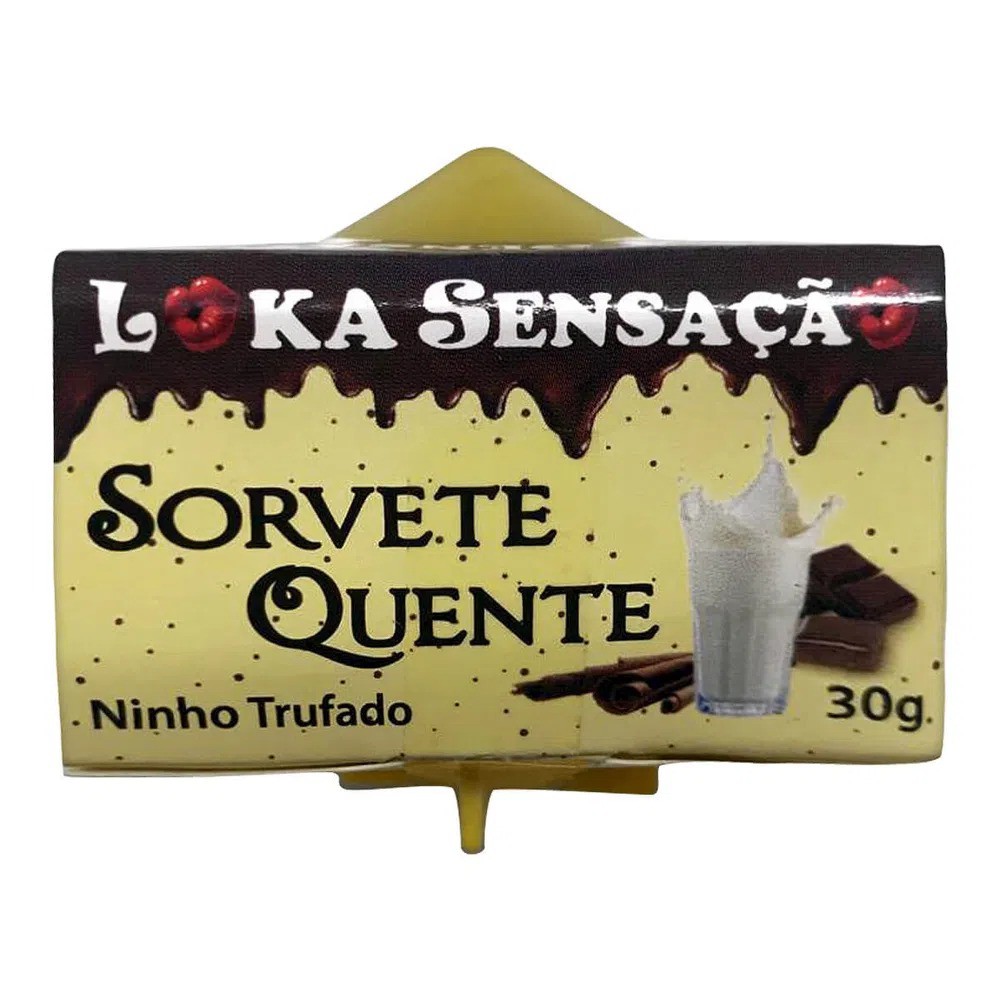 Vela Comestível Sorvete Quente 30g - Loka Sensação