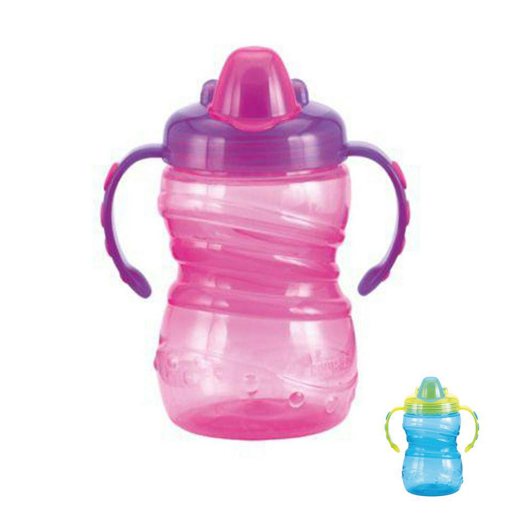 Caneca Antivazamento Aprendizado com Alcas Rosa Azul Kuka em Oferta na Shopee