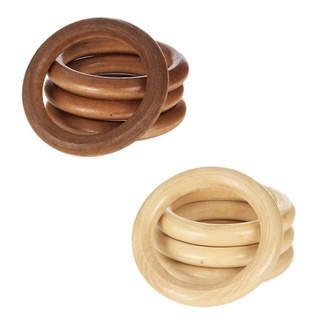 Kit 5 argolas de madeira 7cm numero 2, argola para chocalho de com ou sem verniz