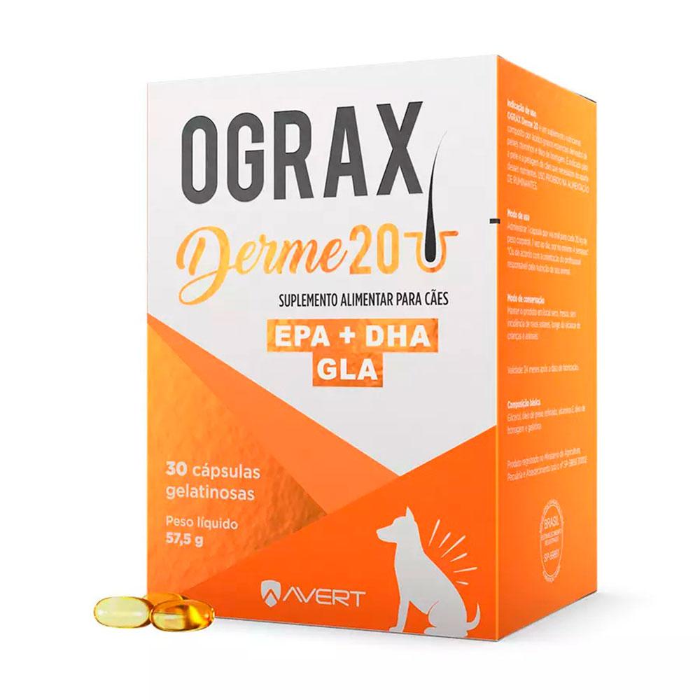 Ograx Derme 20 Suplemento Avert C/30 Cápsulas em Oferta na Shopee