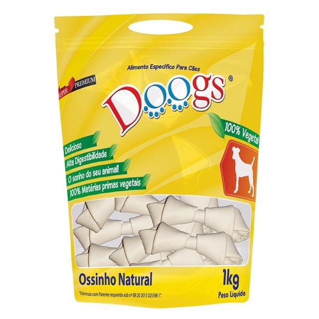 Petisco Pet Ossinho vegetal Doogs para Cachorro 3/4 (1kg)