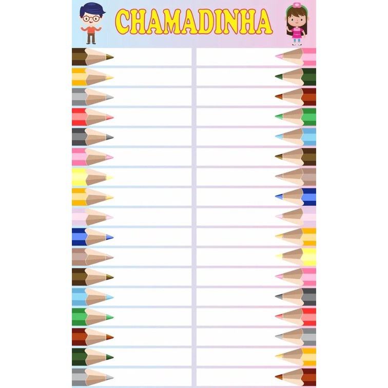 Material Apoio Banner Pedagógico Chamadinha Da Turma Sil1024 em Oferta na Shopee