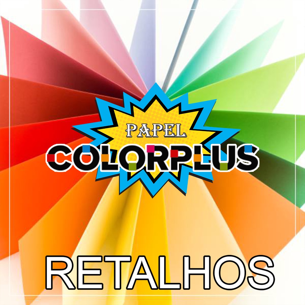 Imagem KIT com Papel Color Plus RETALHO para artesanato, tags, escalopes
