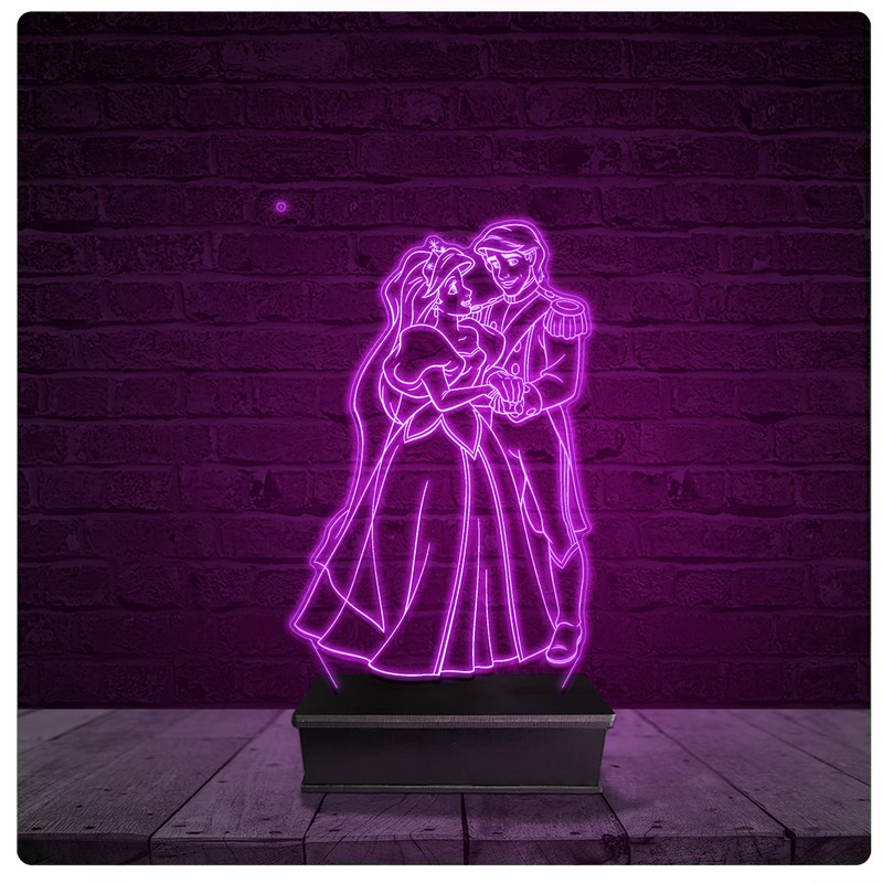 Luminária e Abajur Acrílico Led - Princesa Cinderela 21