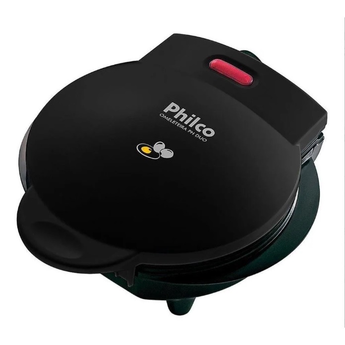 Omeleteira Philco Elétrica PhDuo 2 Omeletes - Preto 110v