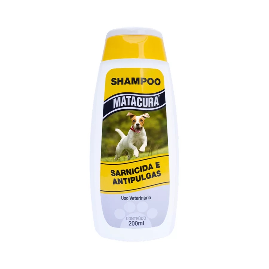 Shampoo Cachorro Matacura Sarnicida Anti-Pulgas 200ml