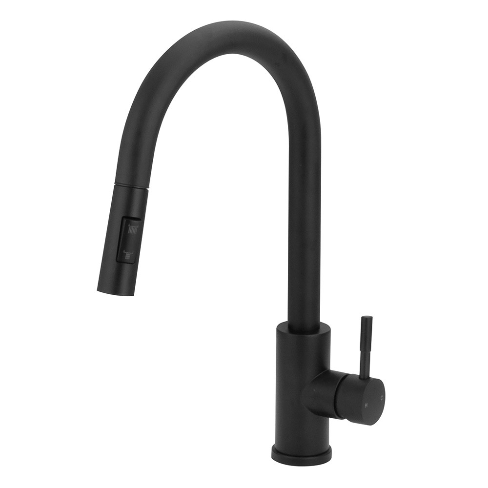 Torneira Cozinha Monocomando Ducha Extensível Black/Preto