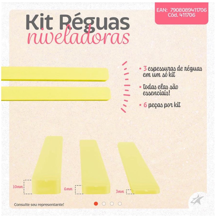Kit Réguas Niveladoras / Rolo Maciço 24cm em Oferta na Shopee