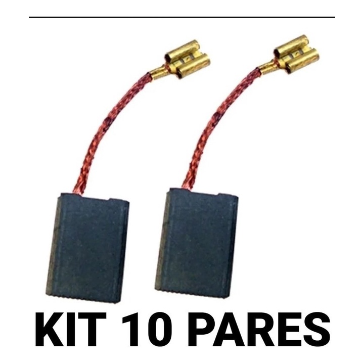 Kit Escovas De Carvão Esmerilhadeira Bosch Gws 20-180 Gws 22-180 / 10 Pares