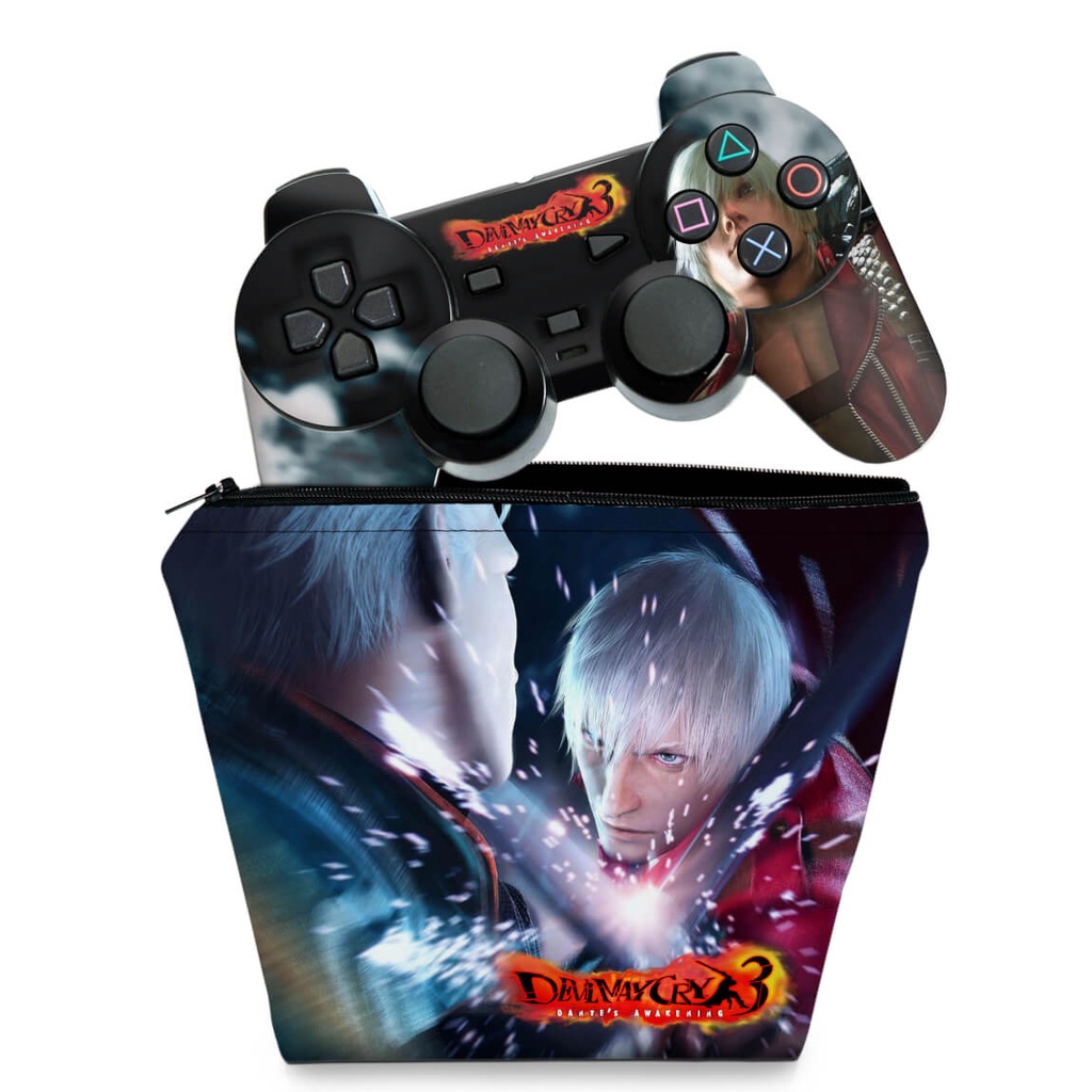 Capa Case e Skin Adesivo PS2 Controle - Devil May Cry 3