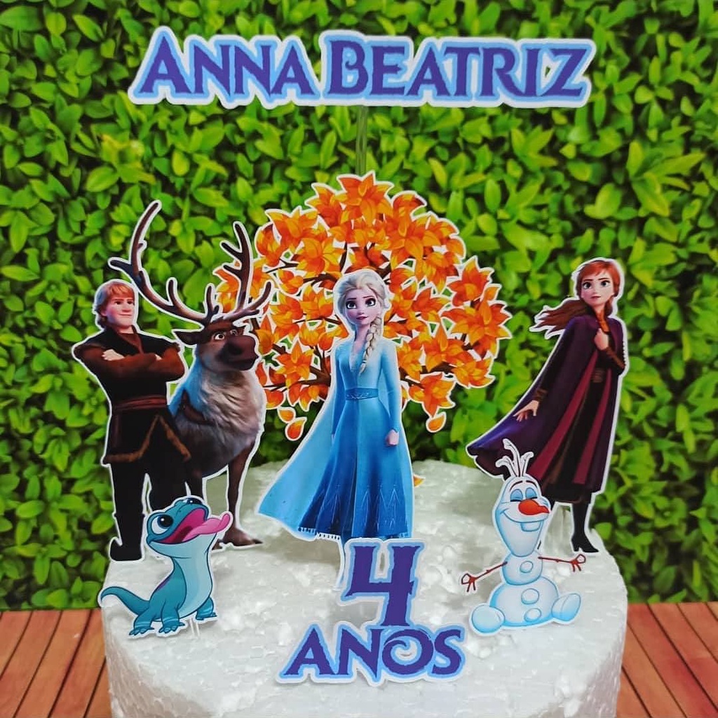 Topo de Bolo Personalizado Frozen