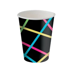 Copo de Papel Festa Neon 180ml - 8 unidades - Festcolor - Rizzo Festas