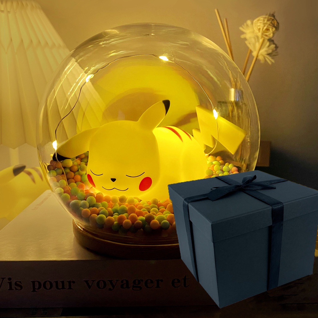 Cinzas Pokemon Pet Pikachu Mini Humor Luz Noturna Boneca Anime Presente Brinquedo