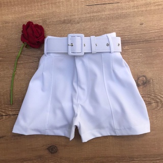Short Alfaiataria Feminino Com Cinto