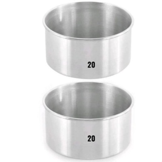 KIT 2 (DUAS) Forma ALTA n° 20 x 10 Assadeira REDONDA Bolo Aluminio em Oferta na Shopee
